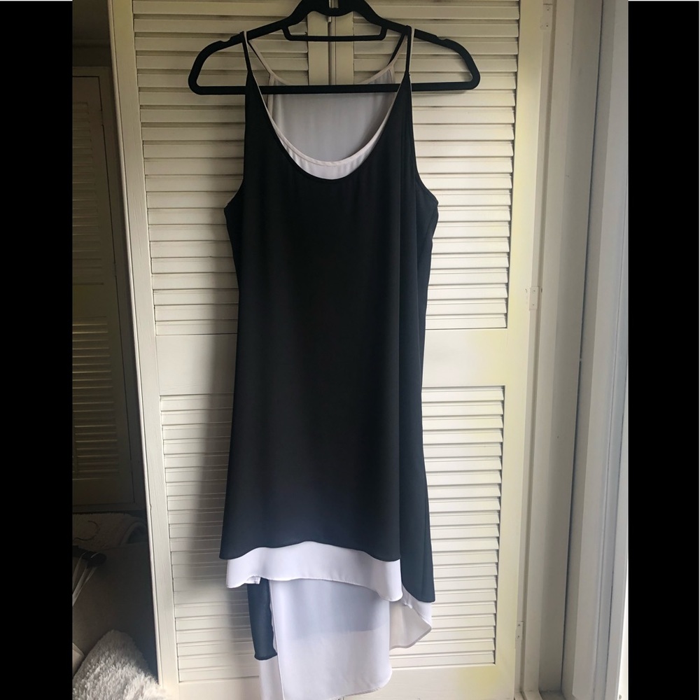 BCBG black and white dress size Med